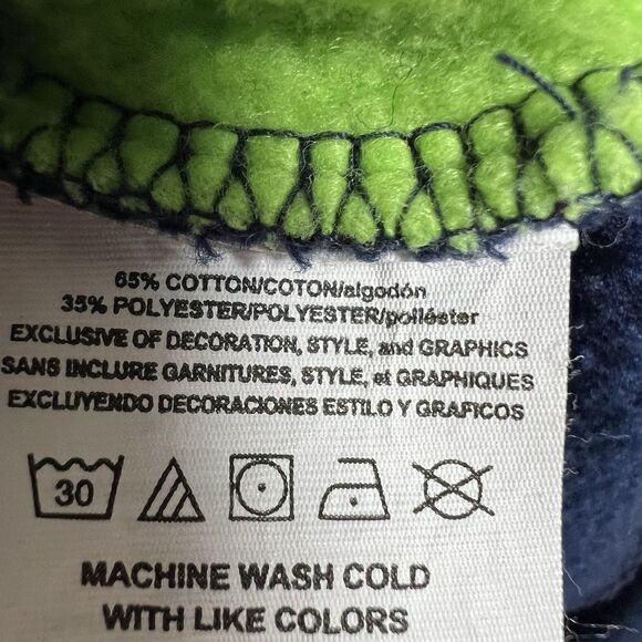 Seattle Seahawks Fanatics Hoodie Mens Size Medium Blue Green Fleece NFL Pullover - Picture 9 of 12